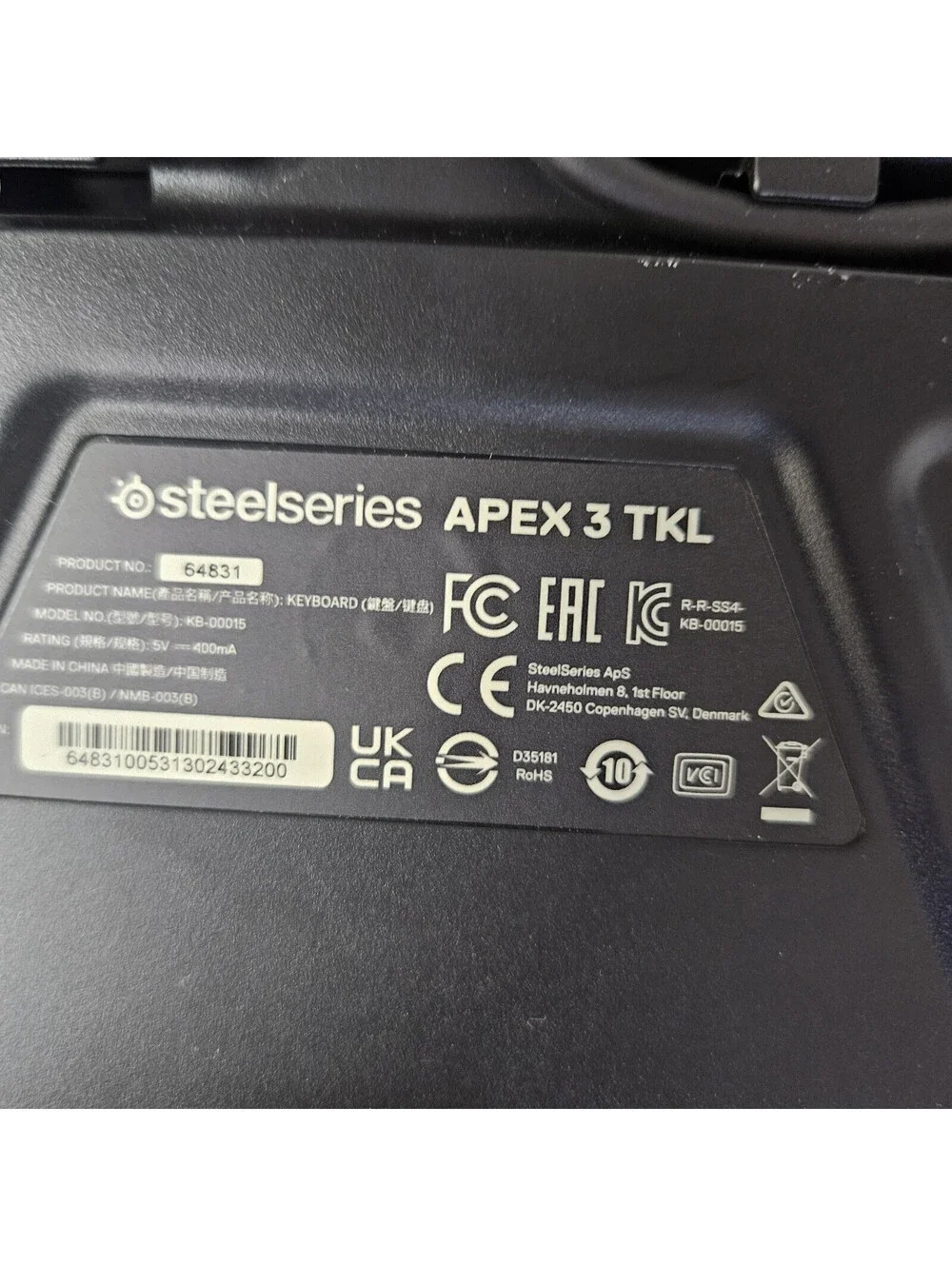 Steelseries Apex Pro TKL Pro Wired RGB Gaming Mechanical Keyboard